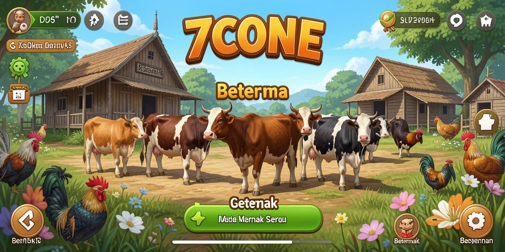 Tampilan antarmuka 7CONE saat mengelola peternakan.