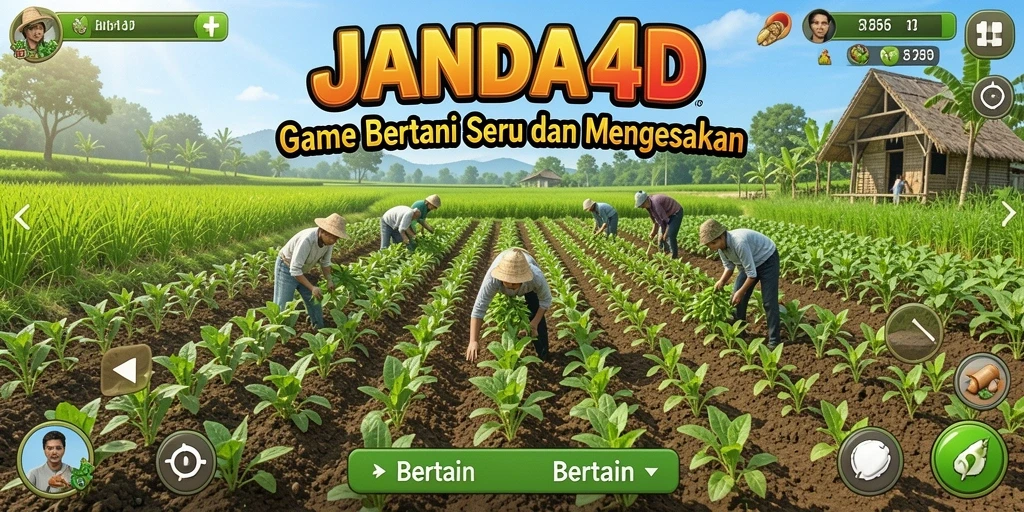 Tampilan antarmuka permainan JANDA4D saat bertani.