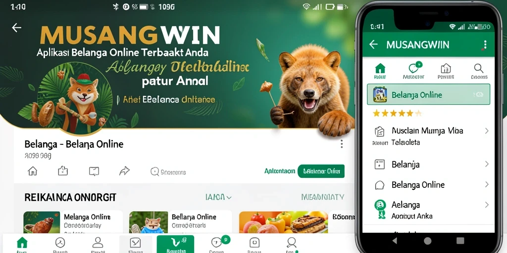 Antarmuka pengguna aplikasi MUSANGWIN untuk belanja online yang mudah digunakan.
