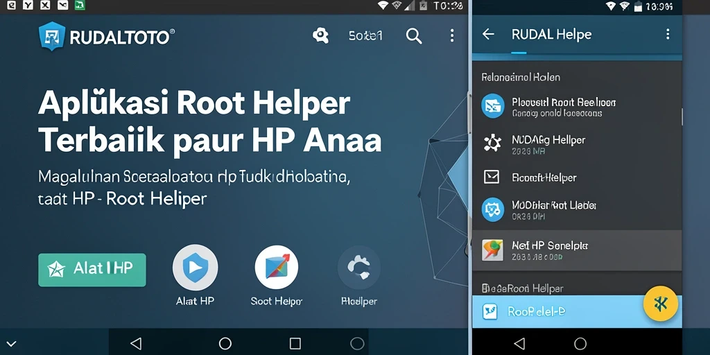 Tampilan antarmuka RUDALTOTO sebagai Root Helper yang intuitif.
